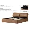 Двуспальная кровать RBD032 New Nut ter leather with Rubber wood feet