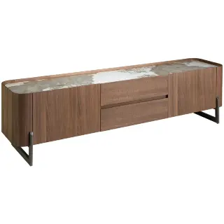 Тумба под ТВ 3250/437-F из ореха со столешницей из керамики