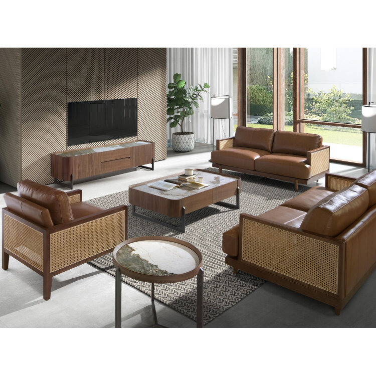 Тумба под ТВ 3250/437-F из ореха со столешницей из керамики