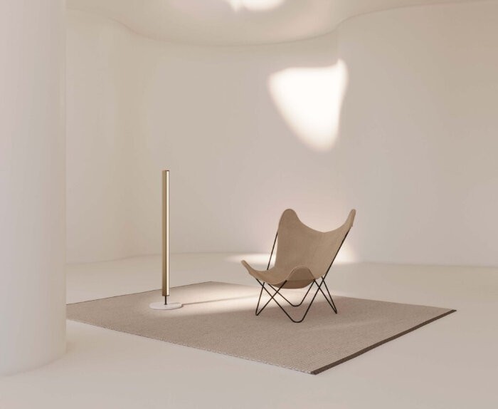 Торшер Niro состаренное золото / белый мрамор