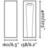 GROT 400 Уличный маяк цементно-серый LED 6W 2700K