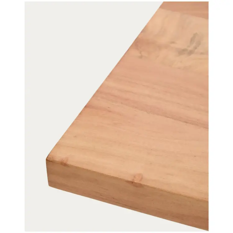 Скамейка Uxue из массива акации с черными стальными ножками, 160 x 45 см