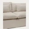 Anarela бежевый льняной диван 2-местный со съемным чехлом и подушками 240 см