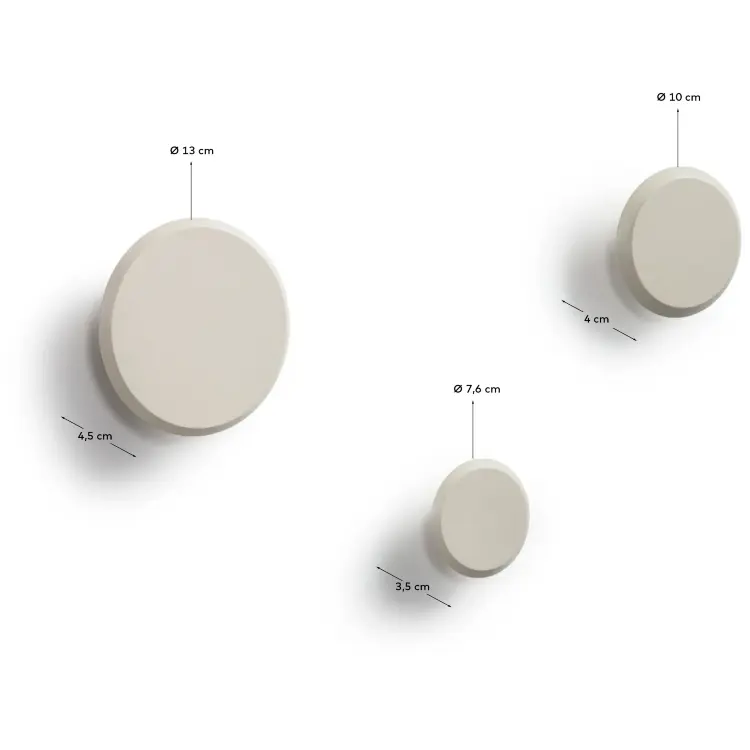 Набор вешалок Nadua бежевый