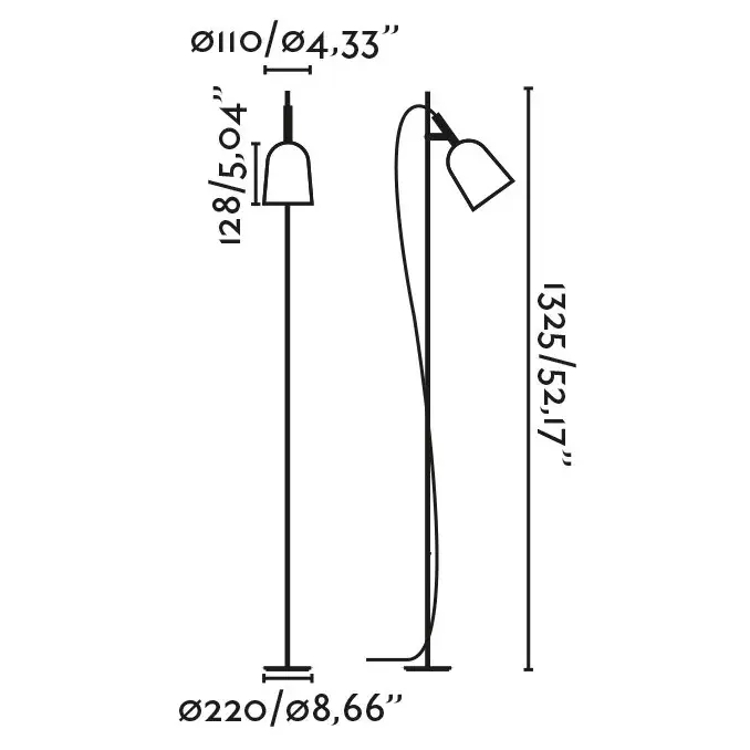 Торшер STUDIO розовый абажур 1xE14