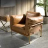 Кресло из кожи цвета Camel 5169