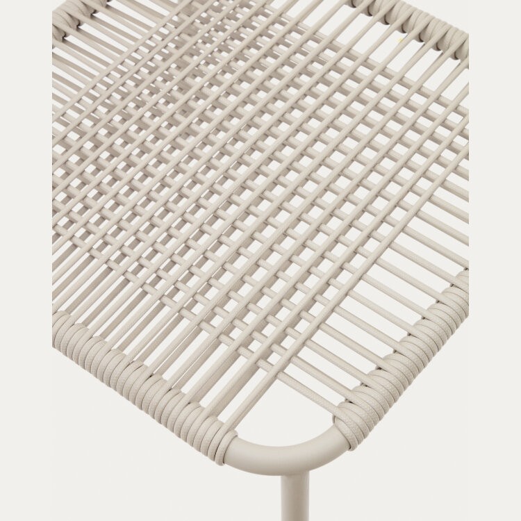 Садовый стул Talaier из искусственного каната и стали бежевого цвета