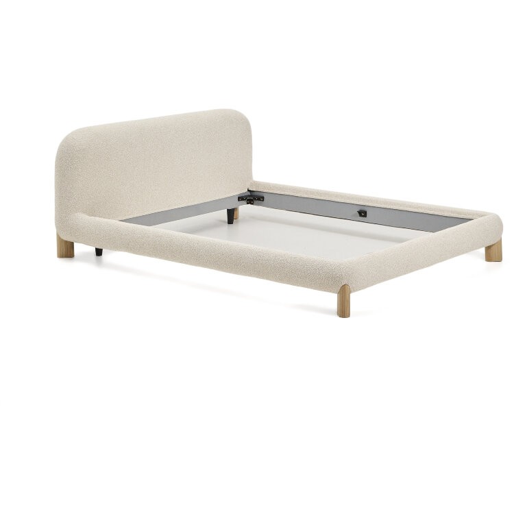 Кровать Odina из ткани букле цвета экрю 160 x 200 см