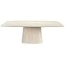 Овальный обеденный стол 1171 из керамики песочного цвета
