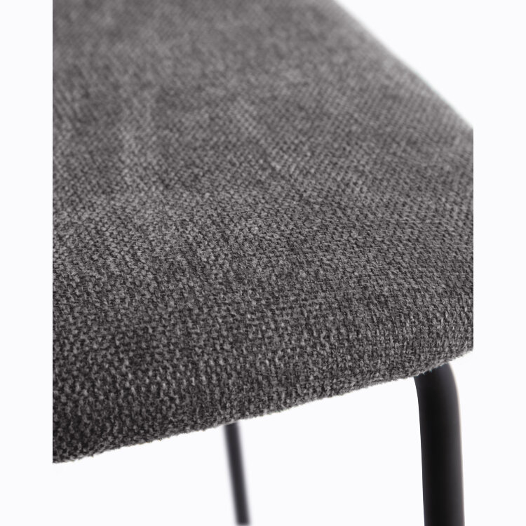 Стул Benilda темно-серый с дубовым шпоном и сталь с черной отделкой