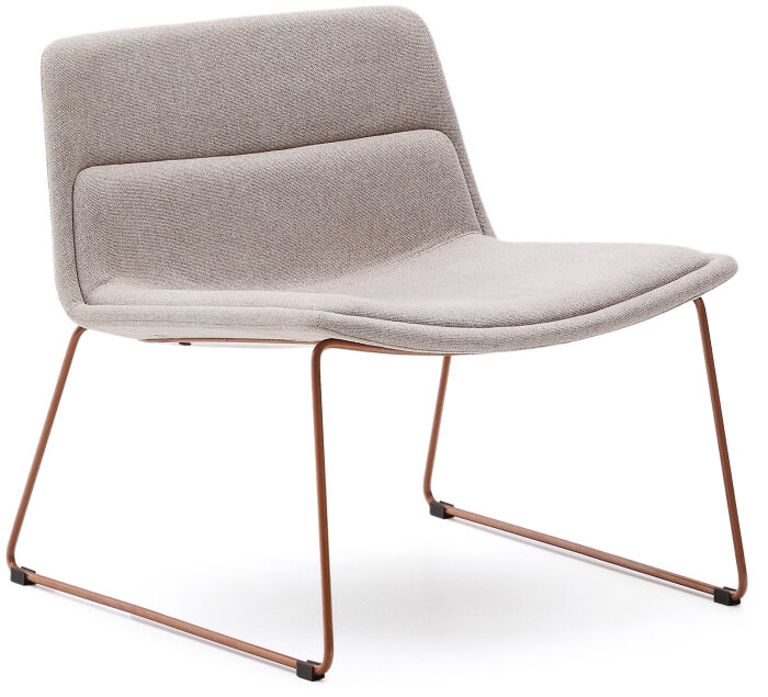 Zahara Стул со стальными ножками полиэстер бежевый