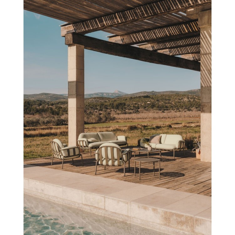 Joncols Журнальный столик для улицы серого цвета Ø 110 x 62 см