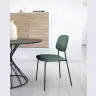Стул Benilda зеленый с дубовым шпоном и сталь с черной отделкой