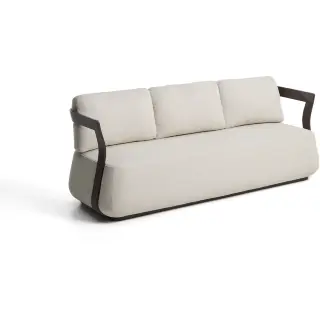 Уличный 3-х местный диван Tamaris из алюминия коричневого цвета, 217 см