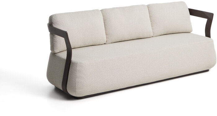 Уличный 3-х местный диван Tamaris из алюминия коричневого цвета, 217 см