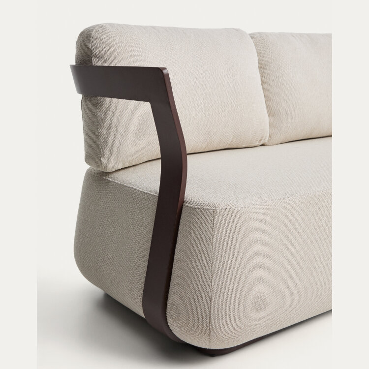 Уличный 3-х местный диван Tamaris из алюминия коричневого цвета, 217 см