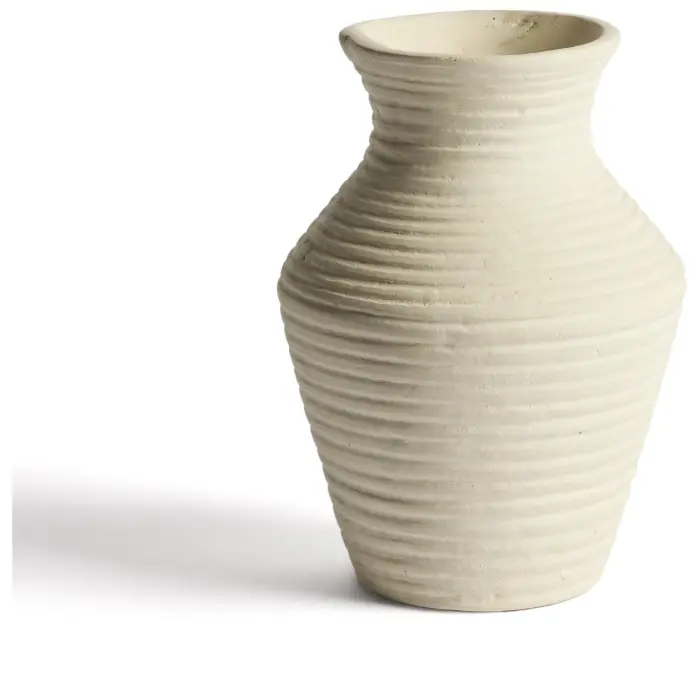 Ваза Pria из папье-маше бежевого цвета, 25см