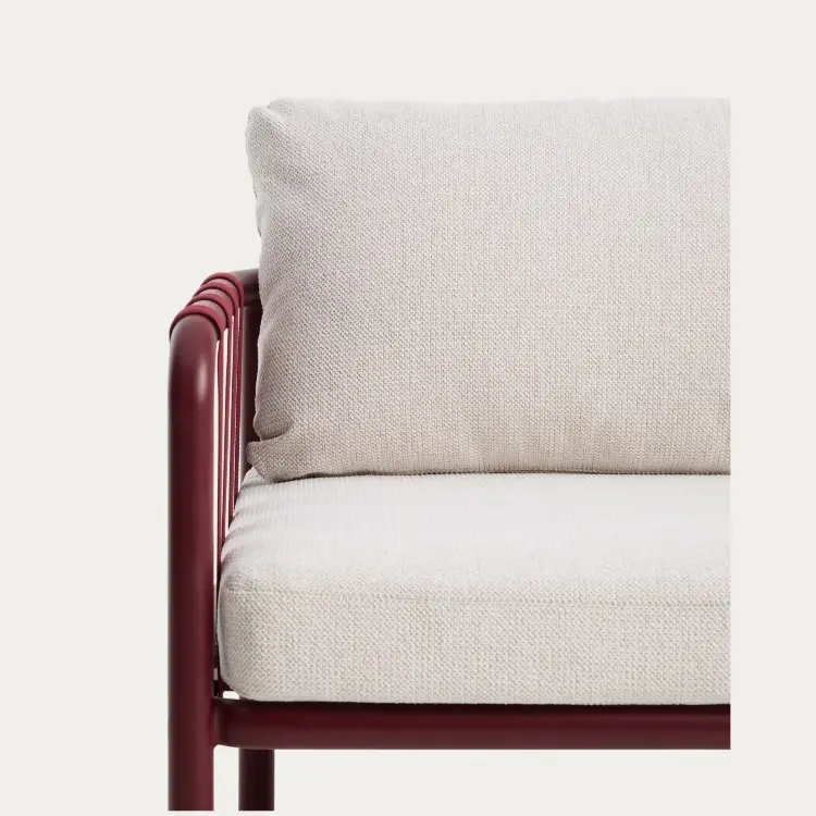 Комплект уличной мебели Omala из бордового алюминия и веревки