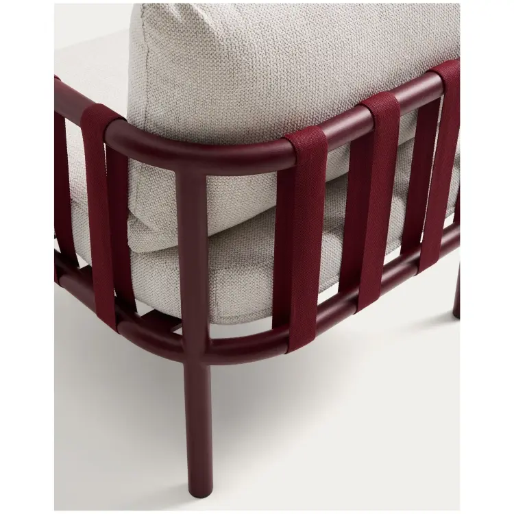 Комплект уличной мебели Omala из бордового алюминия и веревки