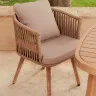 Стул Hemilce с бежевой веревкой