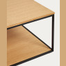 Yoana Журнальный столик из дубового шпона и черного металла 80 x 80 см