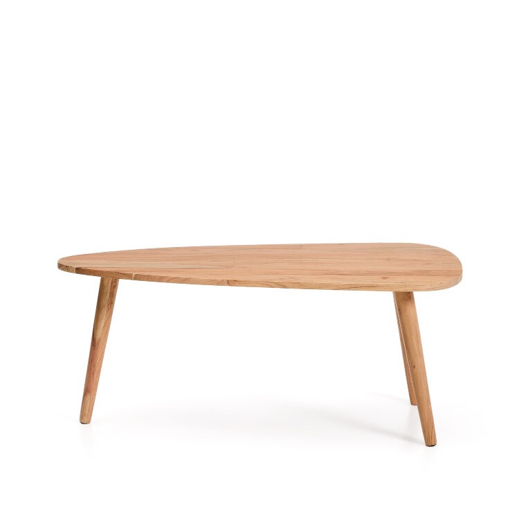 Журнальный столик Duvani из массива акации с выбеленной отделкой Ø110 x 60