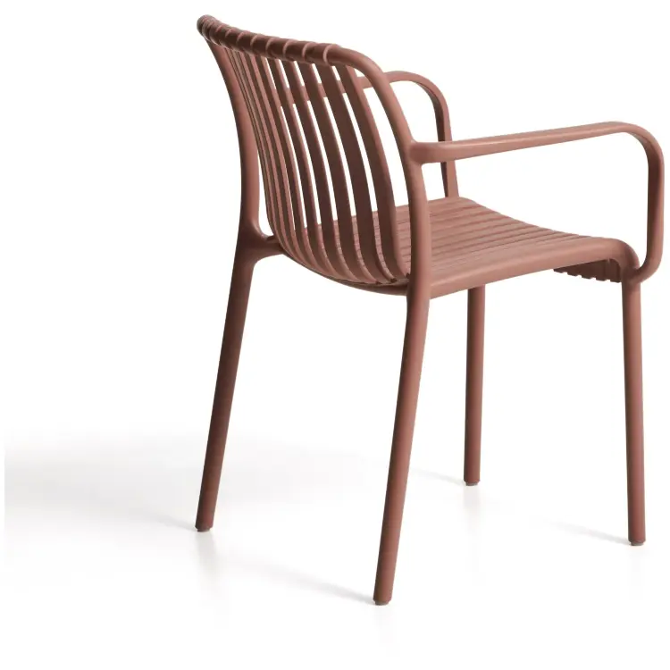 Уличный стул Isabellini из пластика терракотового цвета