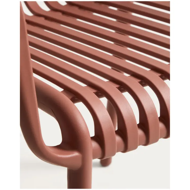 Уличный стул Isabellini из пластика терракотового цвета
