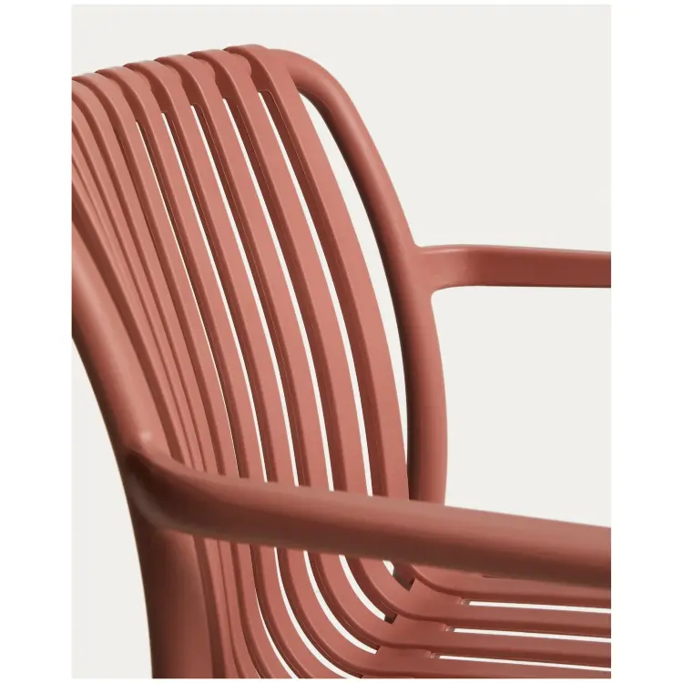 Уличный стул Isabellini из пластика терракотового цвета