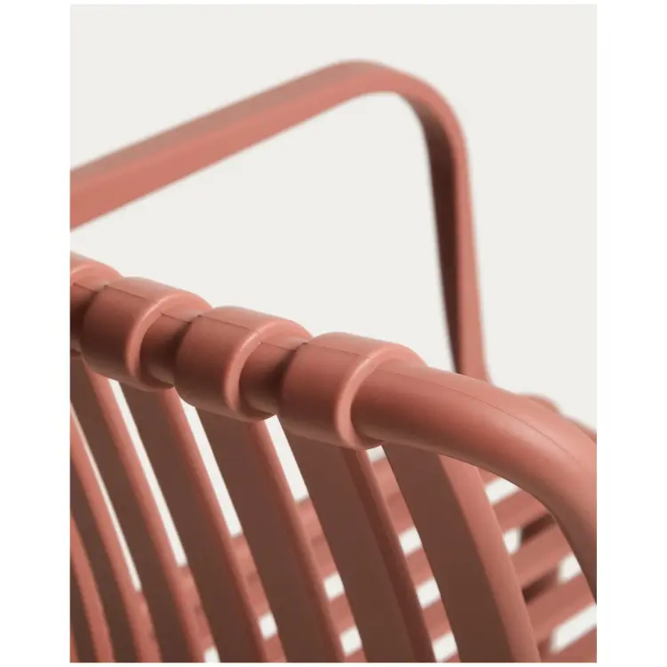 Уличный стул Isabellini из пластика терракотового цвета