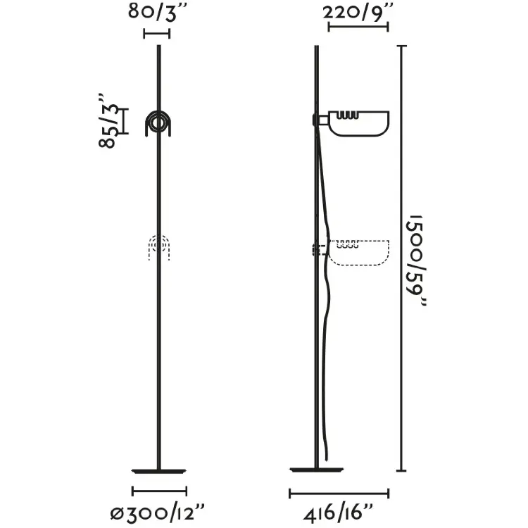 Торшер Martinica синий 1xE27