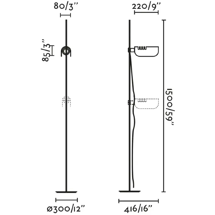 Торшер Martinica синий 1xE27