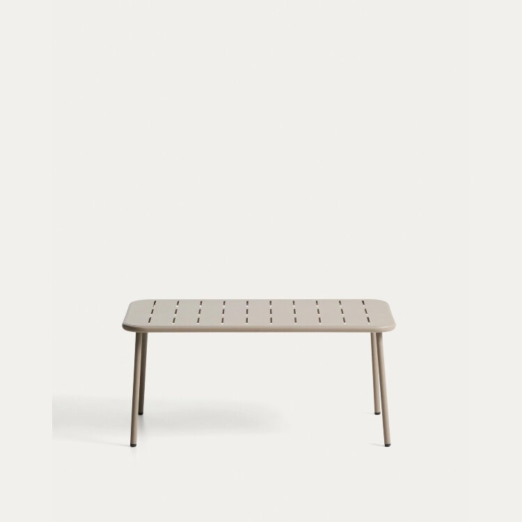 Уличный стол Zivia из оцинкованной стали бежевого цвета, 90 x 50 см