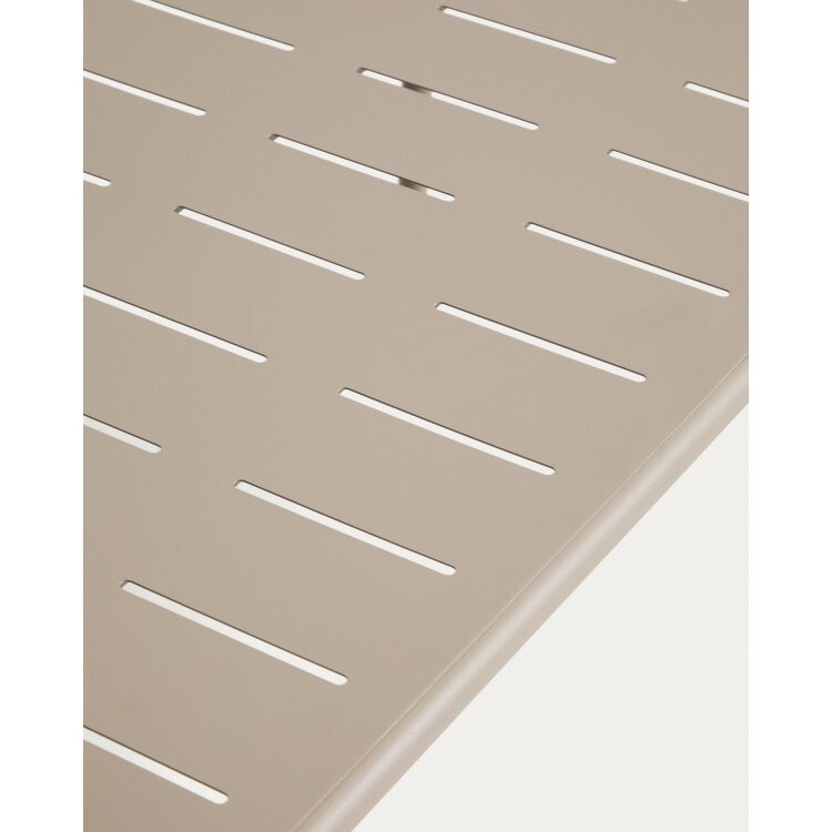 Уличный стол Zivia из оцинкованной стали бежевого цвета, 90 x 50 см