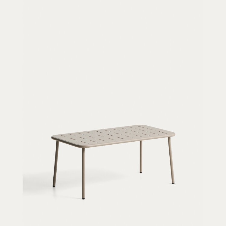 Уличный стол Zivia из оцинкованной стали бежевого цвета, 90 x 50 см