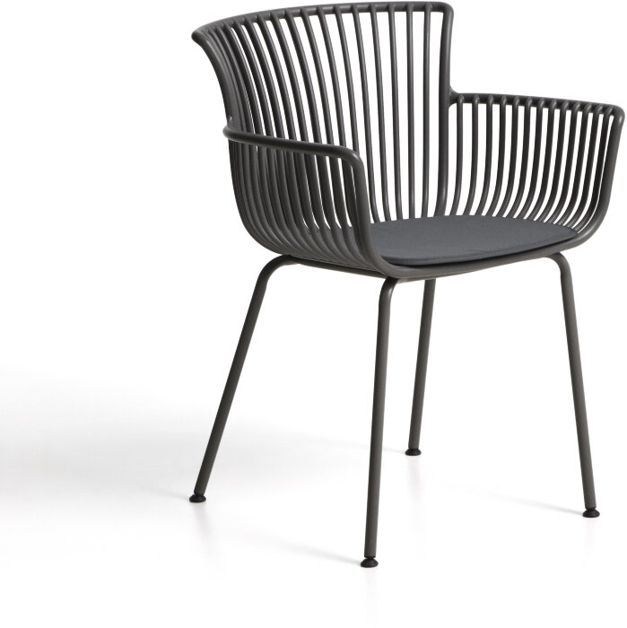 Уличный стул Surpika из пластика и графитовой стали