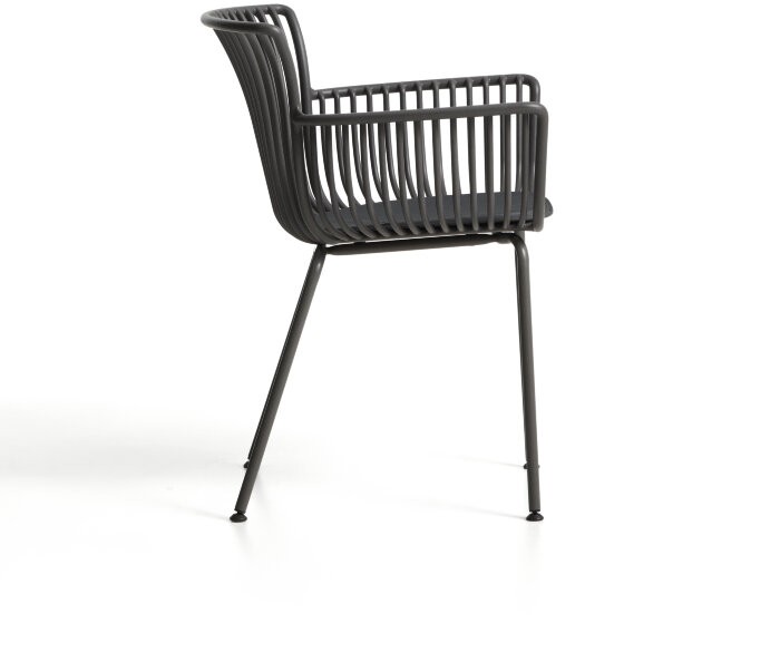 Уличный стул Surpika из пластика и графитовой стали