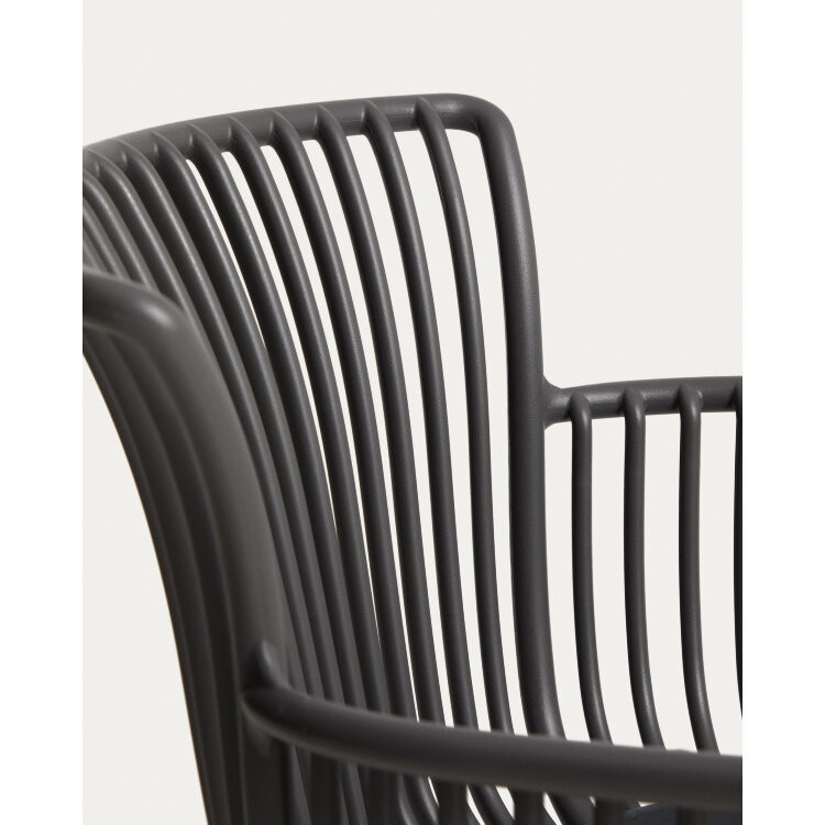 Уличный стул Surpika из пластика и графитовой стали