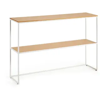 Yoana Консоль из дубового шпона и основой из белого металла 120 x 80 см