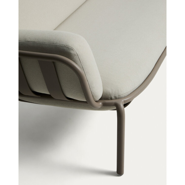 Уличный 3-х местный диван Joncols из алюминия цвета таупе, 225 см