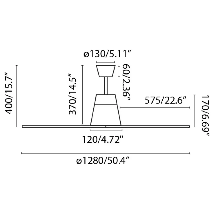 Потолочный вентилятор Typhoon LED белый