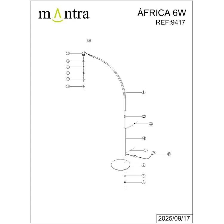 9417 Торшер AFRICA