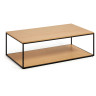 Yoana Журнальный столик из дубового шпона и черного металла 110 x 60 см