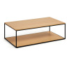 Yoana Журнальный столик из дубового шпона и черного металла 110 x 60 см