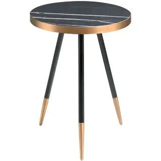 Круглый журнальный столик из стали и керамики CT1015-1AA /2069