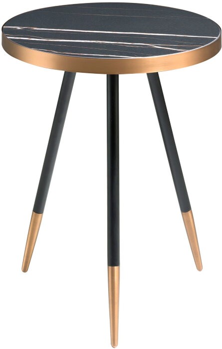 Круглый журнальный столик из стали и керамики CT1015-1AA /2069