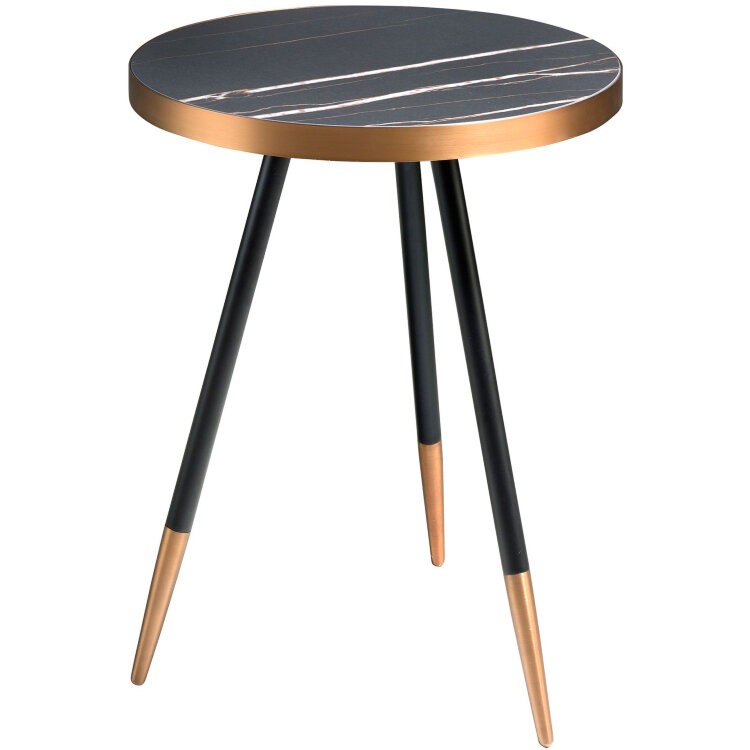 Круглый журнальный столик из стали и керамики CT1015-1AA /2069