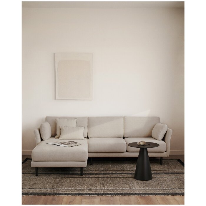 Gilma 3-х местный диван с правым/левым шезлонгом с черными ножками 260 cm