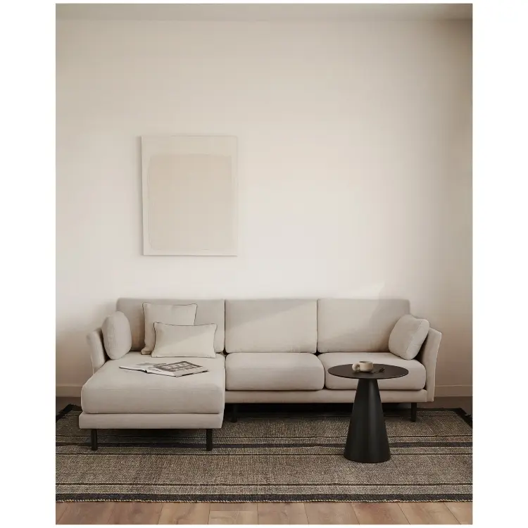 Gilma 3-х местный диван с правым/левым шезлонгом с черными ножками 260 cm