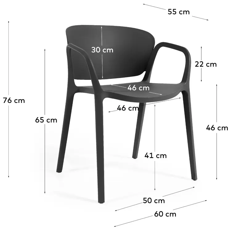 Ania Уличный стул черный